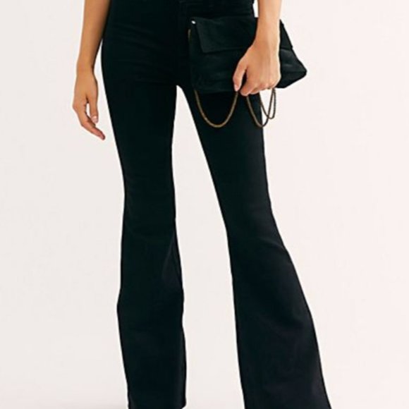 Free People Brooke Flare in Black (High Rise) - Picture 5 of 8